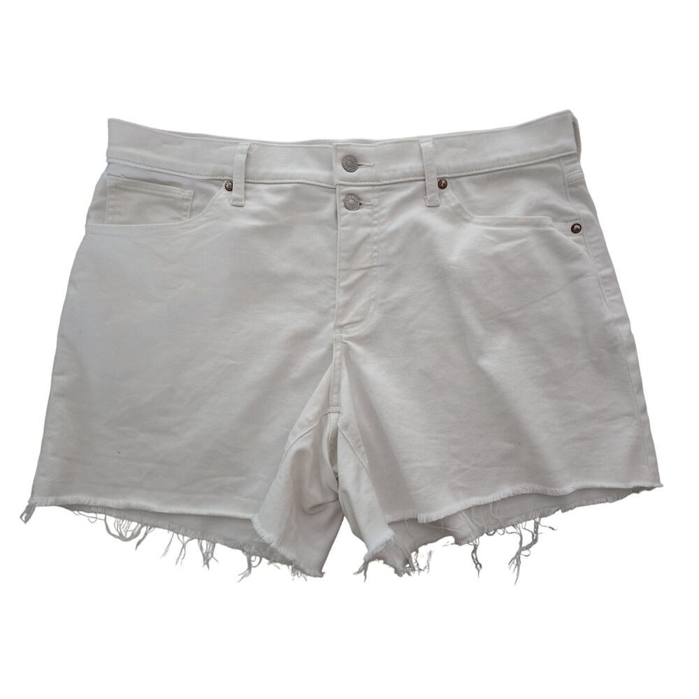 Express Womens Distressed Raw Hem Midrise Shorts 14 Festival Summer Girl Flirty